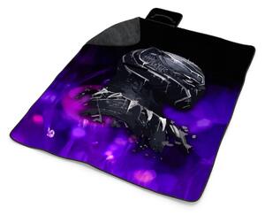 Sablio Plážová deka BLACK PANTHER Fialová luminescence: 200x140 cm