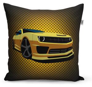 Sablio Polštář Chevrolet Camaro Žlutá mřížka - 40x40 cm