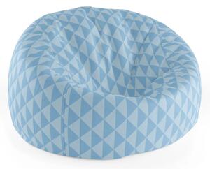 Sablio Sedací vak Cocoon Modré obrácené pyramidy - 75 x 45 x 35 cm