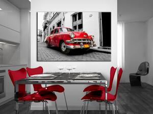 Obraz Klasické kubánské auto (Červené)