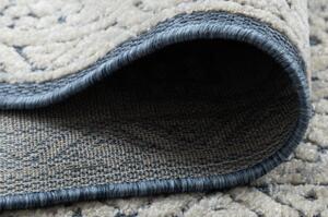 Koberec Strukturální SOLE D3871 Ornament, rám ploché tkaní modrý / velikost 160x220 cm | krásné koberce cz