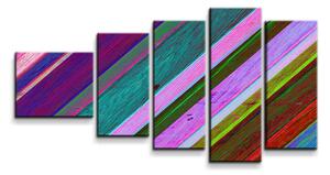 Sablio Obraz - 5-dílný Nabarvené dřevo - 100x60 cm