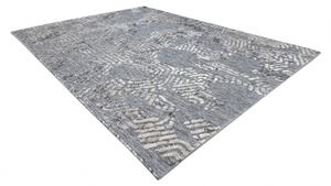 Koberec Strukturální SOLE D3842 šestiúhelníky ploché tkaní cinzen velikost 160x220 cm | krásné koberce cz