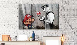Obraz na akrylovém skle Super Mario Mushroom Cop by Banksy [Glass]