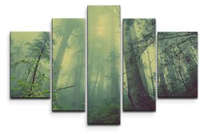 Sablio Obraz - 5-dílný Temný les - 125x90 cm