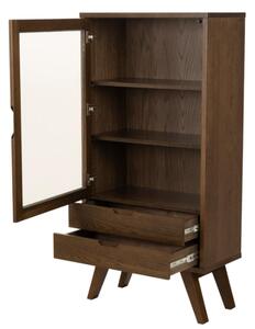 Actona Vitrína A-LINE 145 cm kouřový dub