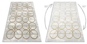 Koberec EMERALD výhradní 1010 glamour, stylový kruhovýy krém / zlato velikost 120x170 cm | krásné koberce cz