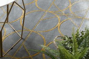 Koberec EMERALD výhradní 1010 glamour, stylový kruhovýy šedá / zlato velikost 80x150 cm | krásné koberce cz