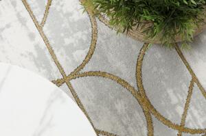 Koberec EMERALD výhradní 1010 glamour, stylový kruhovýy krém / zlato velikost 120x170 cm | krásné koberce cz