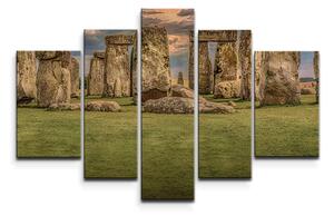Sablio Obraz - 5-dílný Stonehenge - 125x90 cm