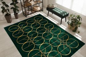 Koberec EMERALD výhradní 1010 glamour, stylový kruhovýy lahvově zelená / velikost 120x170 cm | krásné koberce cz