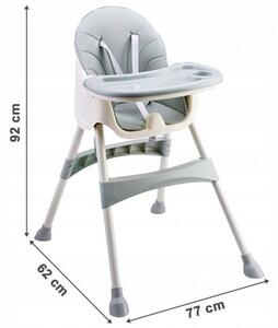 EcoToys Jídelní židlička se stolečkem Azure, HC-823