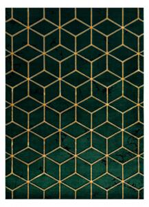 Koberec EMERALD výhradní 1014 glamour, stylový krychle lahvově zel velikost 160x220 cm | krásné koberce cz