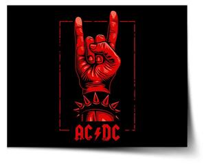 Sablio Plakát ACDC Červená ruka - 60x40 cm