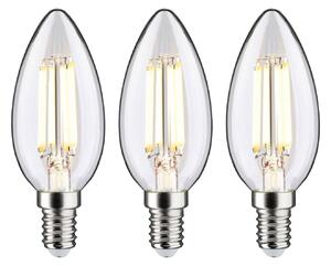 P 29199 Eco-Line Filament 230V LED svíčka E14 3ks-sada 98mm 2,5W 3000K čirá - PAULMANN