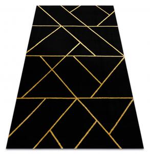 Koberec EMERALD výhradní 1012 glamour, stylový geometrický černý / zl velikost 200x290 cm | krásné koberce cz