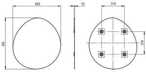 Aplomo Silia asymetrické zrcadlo