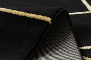 Koberec EMERALD výhradní 1012 glamour, stylový geometrický černý / zl velikost 120x170 cm | krásné koberce cz