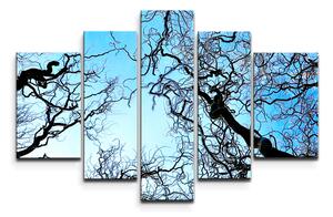 Sablio Obraz - 5-dílný Holé větve - 125x90 cm