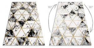 Koberec EMERALD výhradní 1020 glamour, stylový mramor, trojúhelníky č velikost 80x150 cm | krásné koberce cz