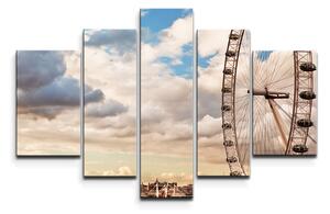 Sablio Obraz - 5-dílný London eye - 125x90 cm