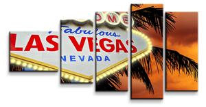 Sablio Obraz - 5-dílný Fabulous Las Vegas - 100x60 cm