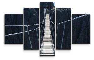Sablio Obraz - 5-dílný Visutý most - 125x90 cm