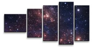 Sablio Obraz - 5-dílný Noční obloha - 100x60 cm