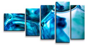 Sablio Obraz - 5-dílný Modré bubliny - 100x60 cm