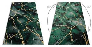 Koberec EMERALD výhradní 1018 glamour, stylový mramor lahvově zelená velikost 80x150 cm | krásné koberce cz