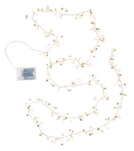 JINGLE LIGHTS LED Světelný řetěz s USB s perlami a rolničkami 40 světel