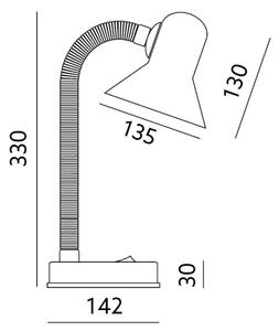 Stolní lampa SMIESZEK 1xE27/40W/230V červená