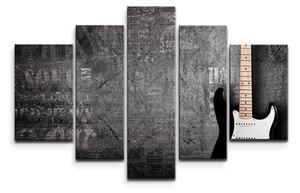 Sablio Obraz - 5-dílný Kytara - 125x90 cm