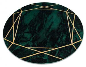 Dywany Luszczow Kusový koberec kulatý EMERALD EXCLUSIVE 1022 mramor, geometrický lahvově zelená / zlato Rozměr koberce: 120 cm KRUH