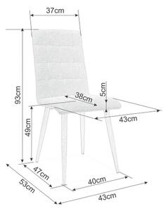 Casarredo Jídelní čalouněná židle MOTO šedá/bílá