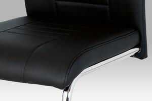 Autronic HC-955 BK - Jídelní židle, černá koženka / chrom