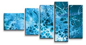 Sablio Obraz - 5-dílný Magická modrá - 100x60 cm