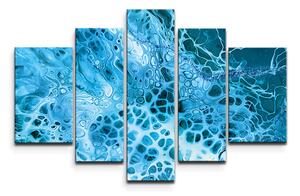 Sablio Obraz - 5-dílný Magická modrá - 125x90 cm