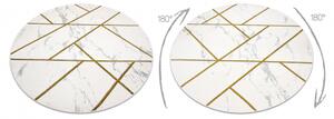 Koberec kulatý EMERALD výhradní 1012 glamour, stylový mramor, geo velikost kruh 160 cm | krásné koberce cz