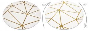 Koberec kulatý EMERALD výhradní 1013 glamour, stylový geometrický kré velikost kruh 160 cm | krásné koberce cz