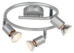 ACA DECOR Stropní bodové svítidlo TRINITY 3xGU10, stříbrná barva, průměr 25,6 cm