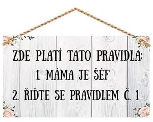 Bohemia Gifts Dekorační obrázek - Pravidla