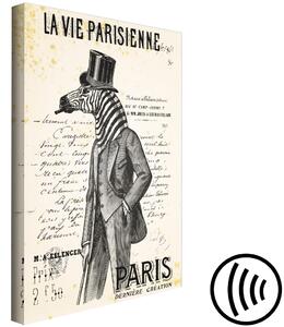 Obraz Pařížská elegance (1-dílný) - Postava zvířete v retro stylu