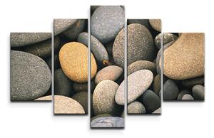 Sablio Obraz - 5-dílný Kameny - 125x90 cm