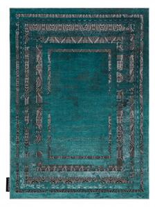 Moderní koberec DE LUXE 1516 Rám vintage Strukturální, zelená / ant velikost 160x220 cm | krásné koberce cz