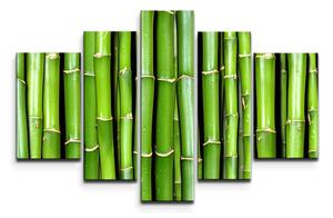Sablio Obraz - 5-dílný Bambus - 125x90 cm