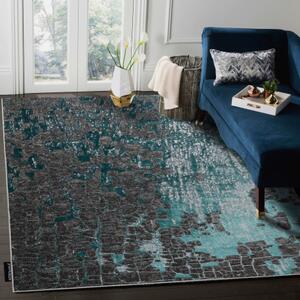 Moderní koberec DE LUXE 2079 vintage Strukturální, zelená / antracit velikost 240x330 cm | krásné koberce cz