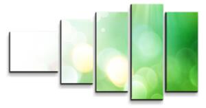 Sablio Obraz - 5-dílný Zelená abstrakce - 100x60 cm