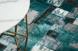 Moderní koberec DE LUXE 6768 Geometrický Strukturální, zelená / ant velikost 160x220 cm | krásné koberce cz