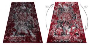 Moderní koberec VINCI 1407 Růžice vintage Strukturální červený / an velikost 80x150 cm | krásné koberce cz